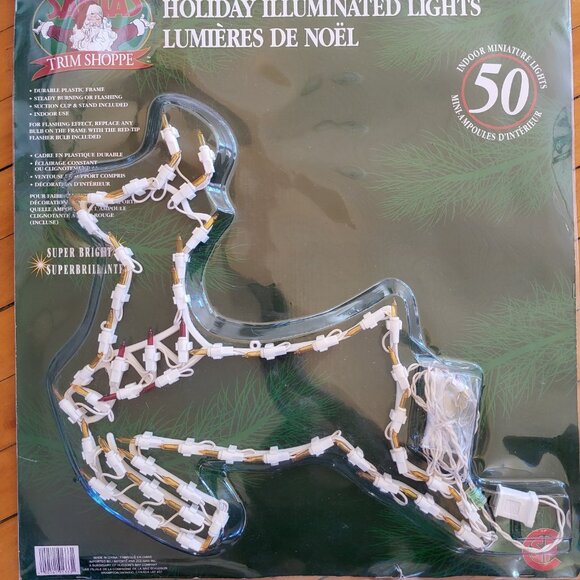 Vintage Christmas lights - Reindeer Silhouette - Retro Window display - Picture 5 of 10